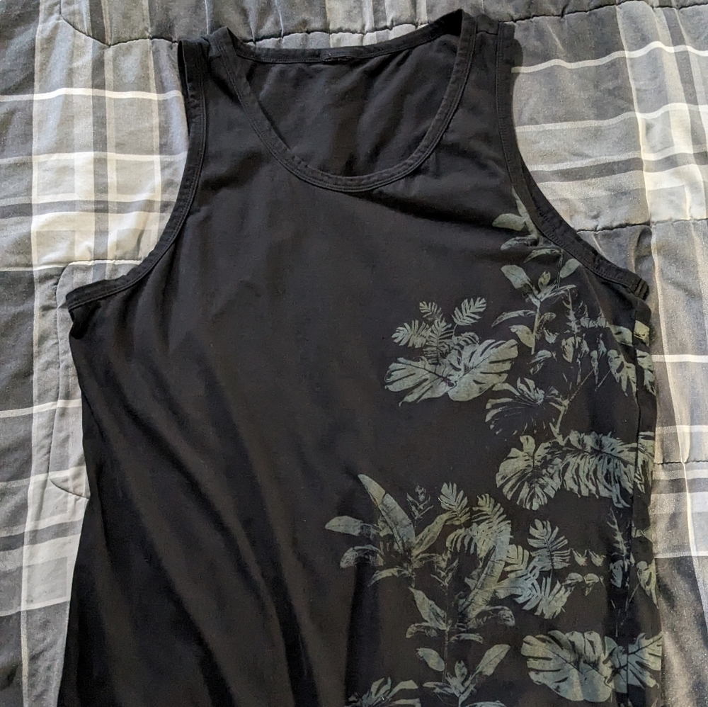H&M Black Plant Tank Top